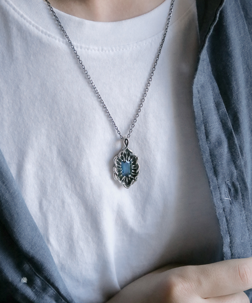 Hexagoncore silver necklace 헥사곤코어 실버 큐빅 볼드 목걸이 펜던트